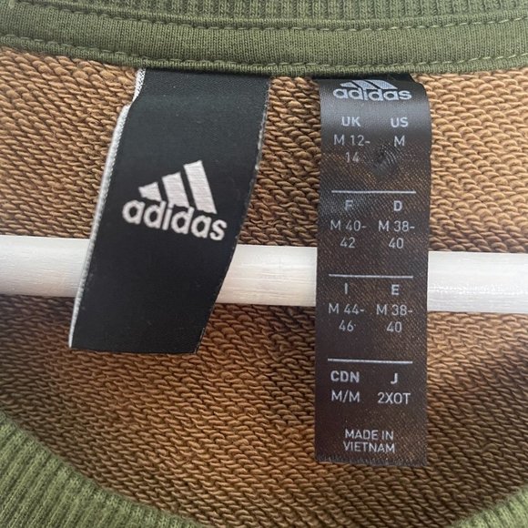 Adidas M Camo Leopard Crop Pullover Sweater​​ - Picture 2 of 14